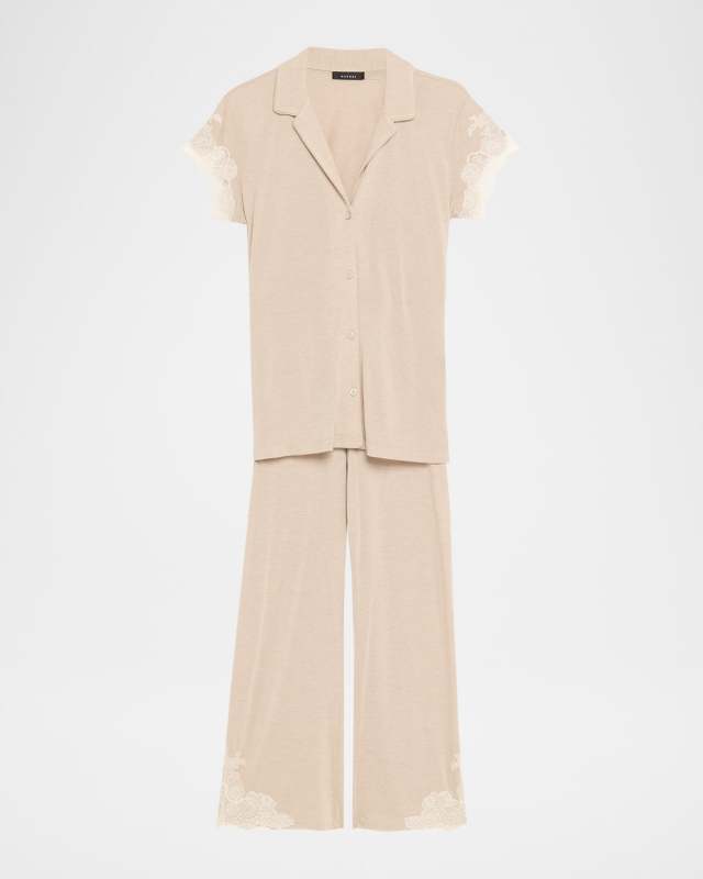 Luxe Shangri-La Short-Sleeve Pajama Set